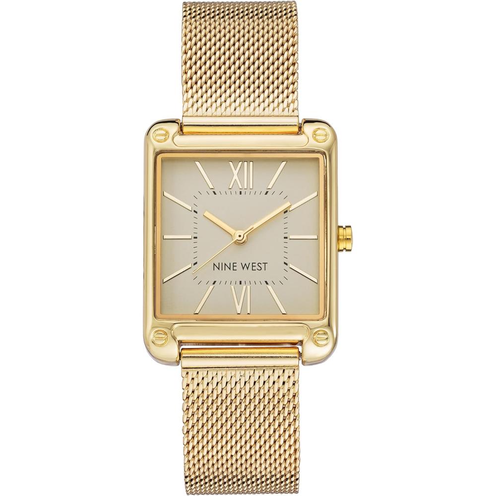 NINE WEST NW/2090CHGB RELOJ FEMENINO CON CORREA TIPO MALLA | ORO - 1