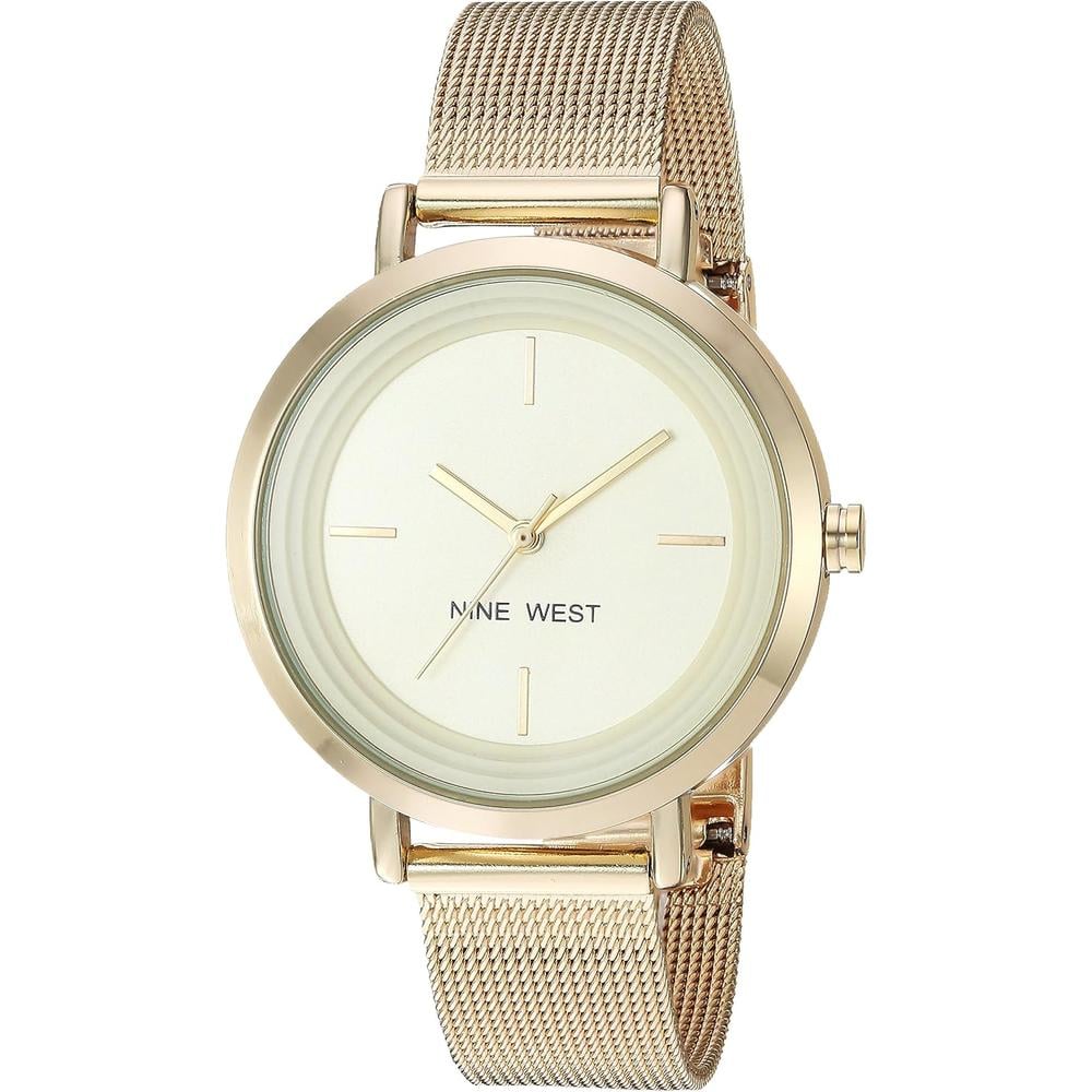 NINE WEST NW/2146RGRG RELOJ FEMENINO CON CORREA DE MALLA | ORO - 1