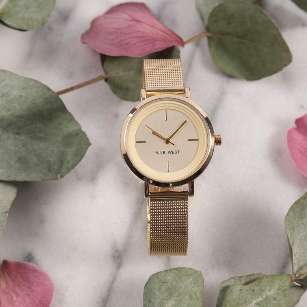 NINE WEST NW/2146RGRG RELOJ FEMENINO CON CORREA DE MALLA | ORO - 4