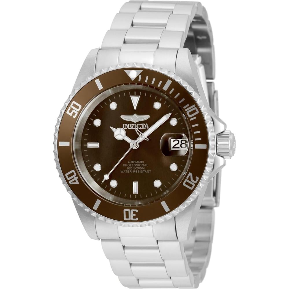 INVICTA 35690 RELOJ AUTOMÁTICO PARA HOMBRE PRO DIVER CON BISEL TIPO MONEDA | PLATA/MARRON - 1