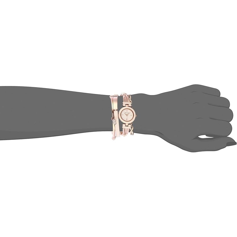 ANNE KLEIN AK/3284LPST SET PARA MUJER: RELOJ CON CRISTALES Y PULSERAS | ORO ROSA/ROSADO - 4