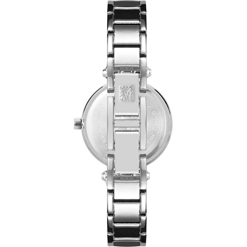 ANNE KLEIN AK/1980BKGB RELOJ PARA MUJER CON DIAMANTE Y PULSERA TIPO BRAZALETE | NEGRO/PLATA - 4