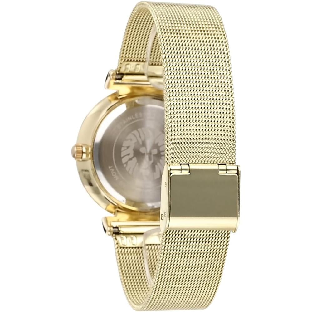 ANNE KLEIN AK/3781SVTT RELOJ FEMENINO BRILLANTE CON CORREA TIPO MALLA | ORO - 5