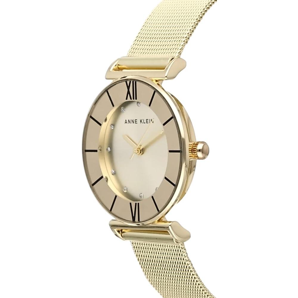 ANNE KLEIN AK/3781SVTT RELOJ FEMENINO BRILLANTE CON CORREA TIPO MALLA | ORO - 6