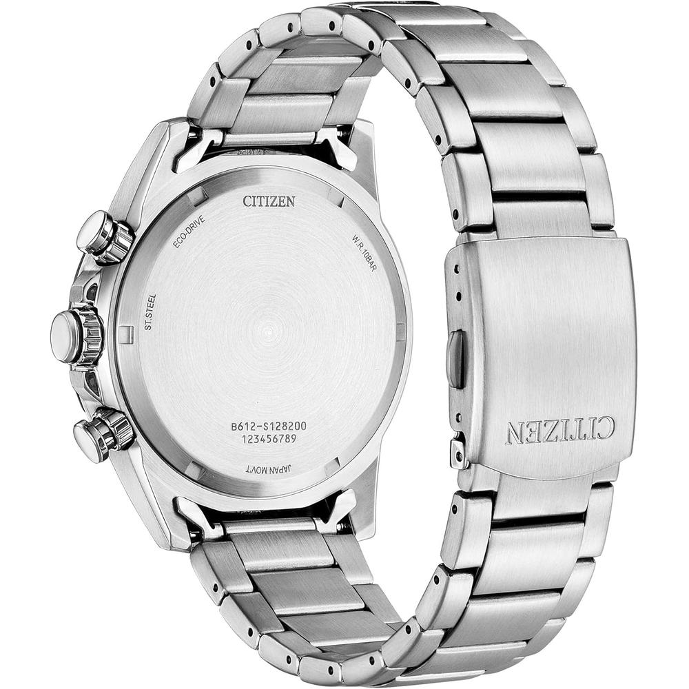 CITIZEN CA0781-50L RELOJ MASCULINO ECO-DRIVE CON TAQUÍMETRO Y CRISTAL ESFÉRICO | ESFERA NEGRA - 3