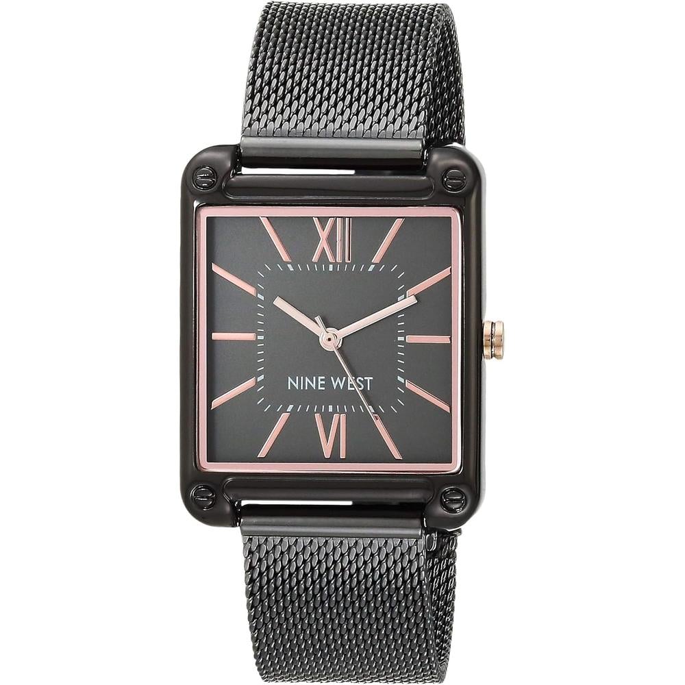NINE WEST NW/2090CHGB RELOJ FEMENINO CON CORREA TIPO MALLA | GUNMETAL GREY - 1