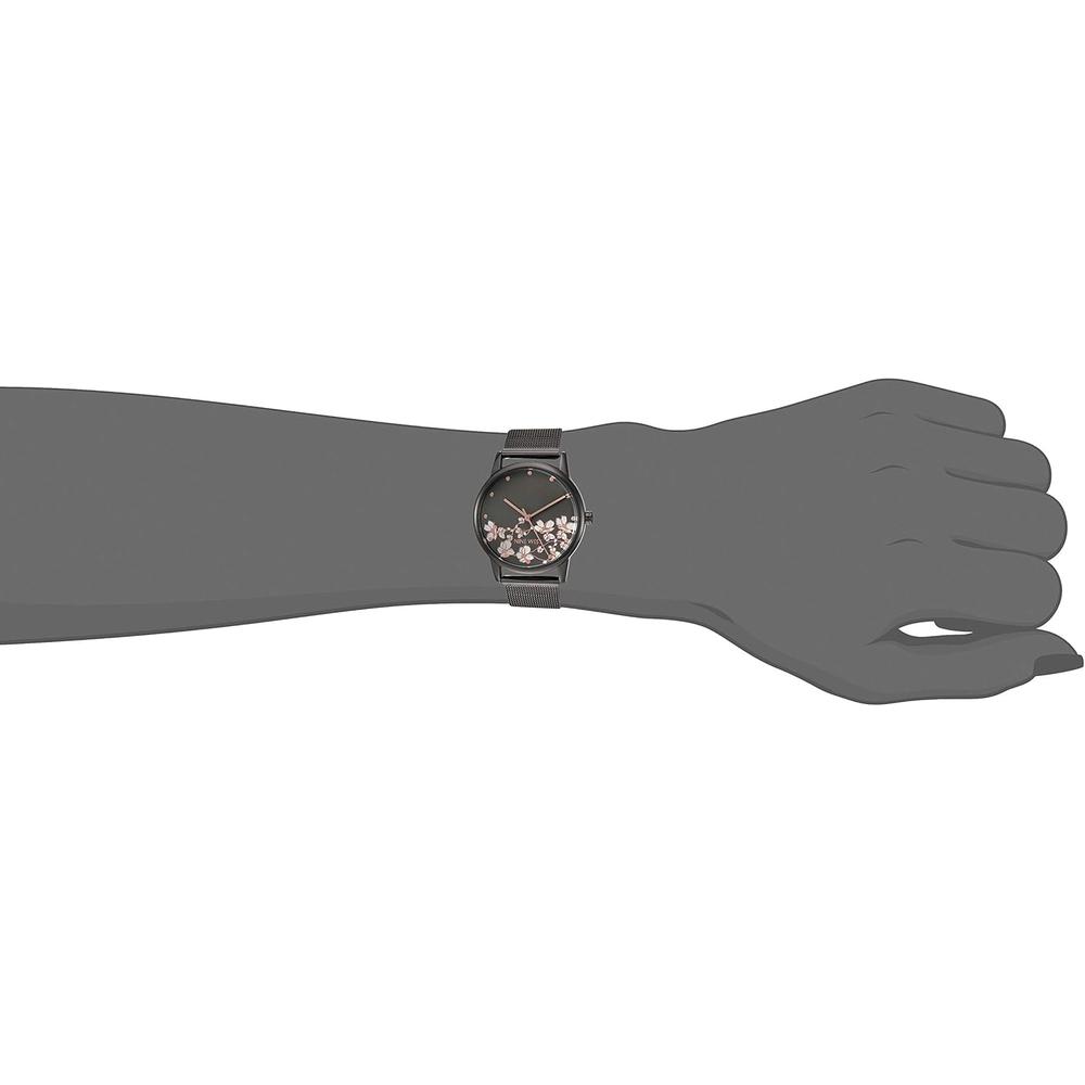 NINE WEST NW/2429FLGY RELOJ FEMENINO CON CORREA TIPO BRAZALETE | PLATA/GRIS - 6