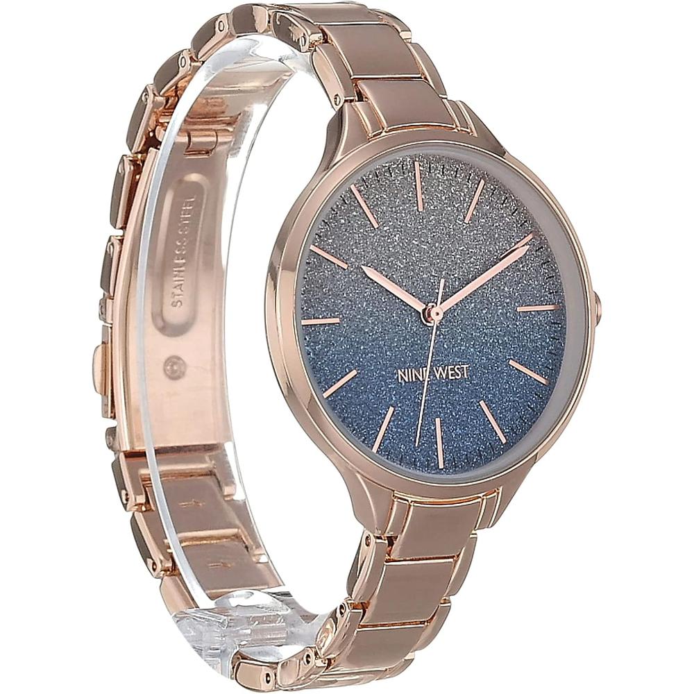 NINE WEST NW/2336BLRG RELOJ ELEGANTE PARA DAMA | ORO ROSA - 4