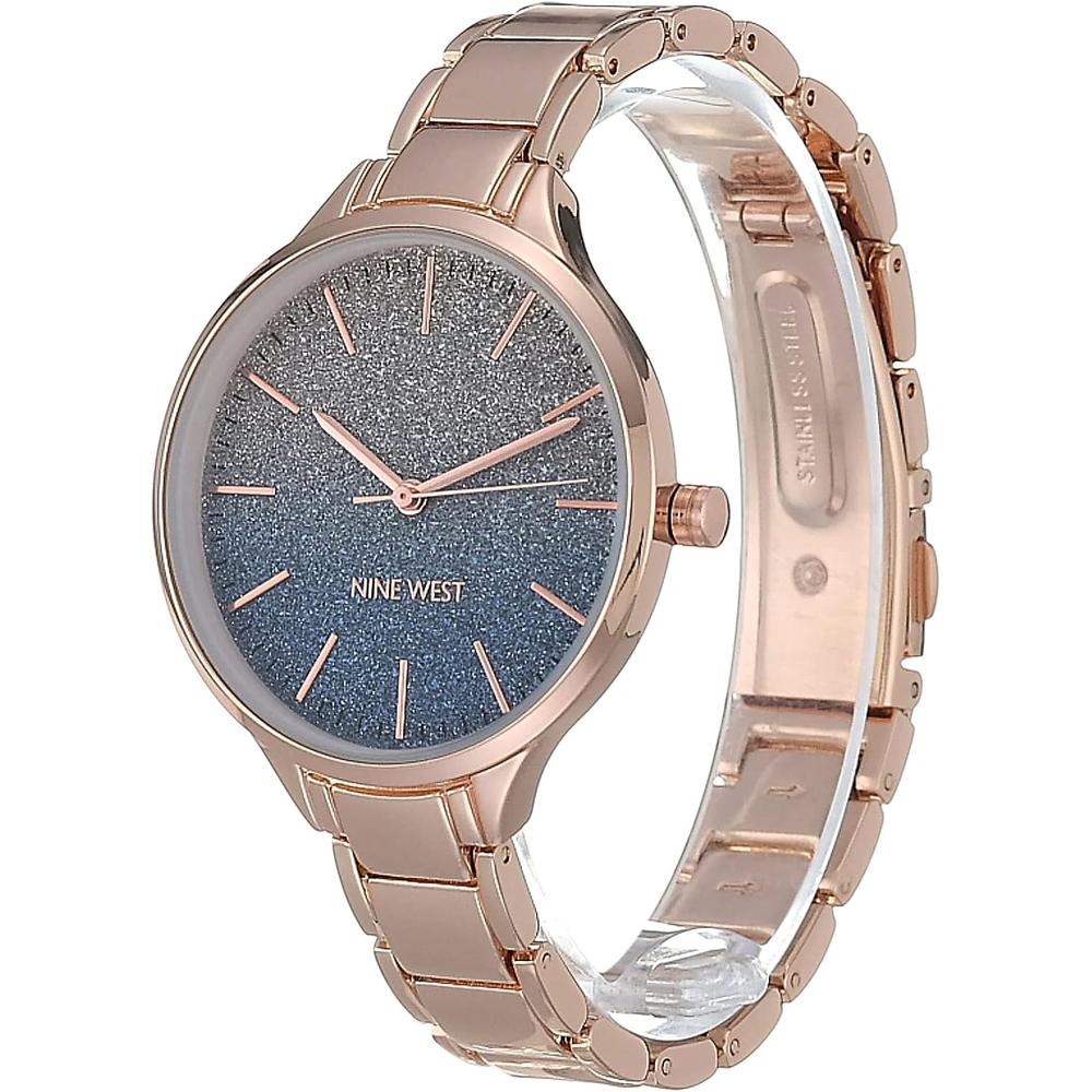 NINE WEST NW/2336BLRG RELOJ ELEGANTE PARA DAMA | ORO ROSA - 5