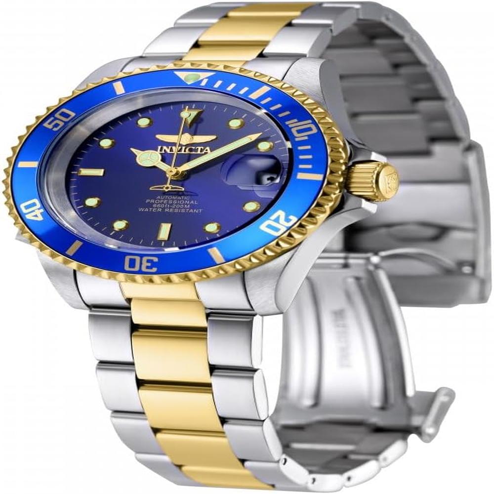 INVICTA 35690 RELOJ AUTOMÁTICO PARA HOMBRE PRO DIVER CON BISEL TIPO MONEDA | ACERO/ORO/AZUL CLARO - 2