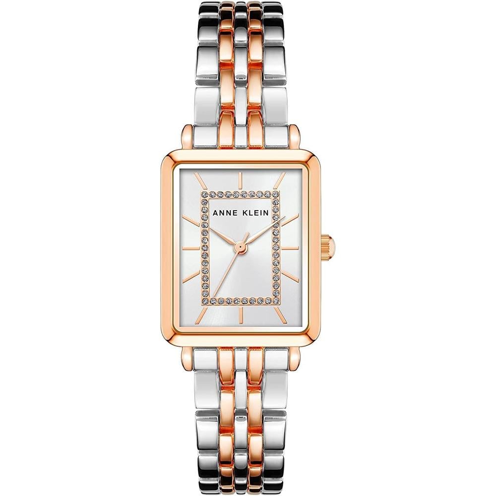 ANNE KLEIN AK/3761SVTT RELOJ ELEGANTE CON BRILLO PARA MUJER | PLATEADO/ORO ROSA - 1