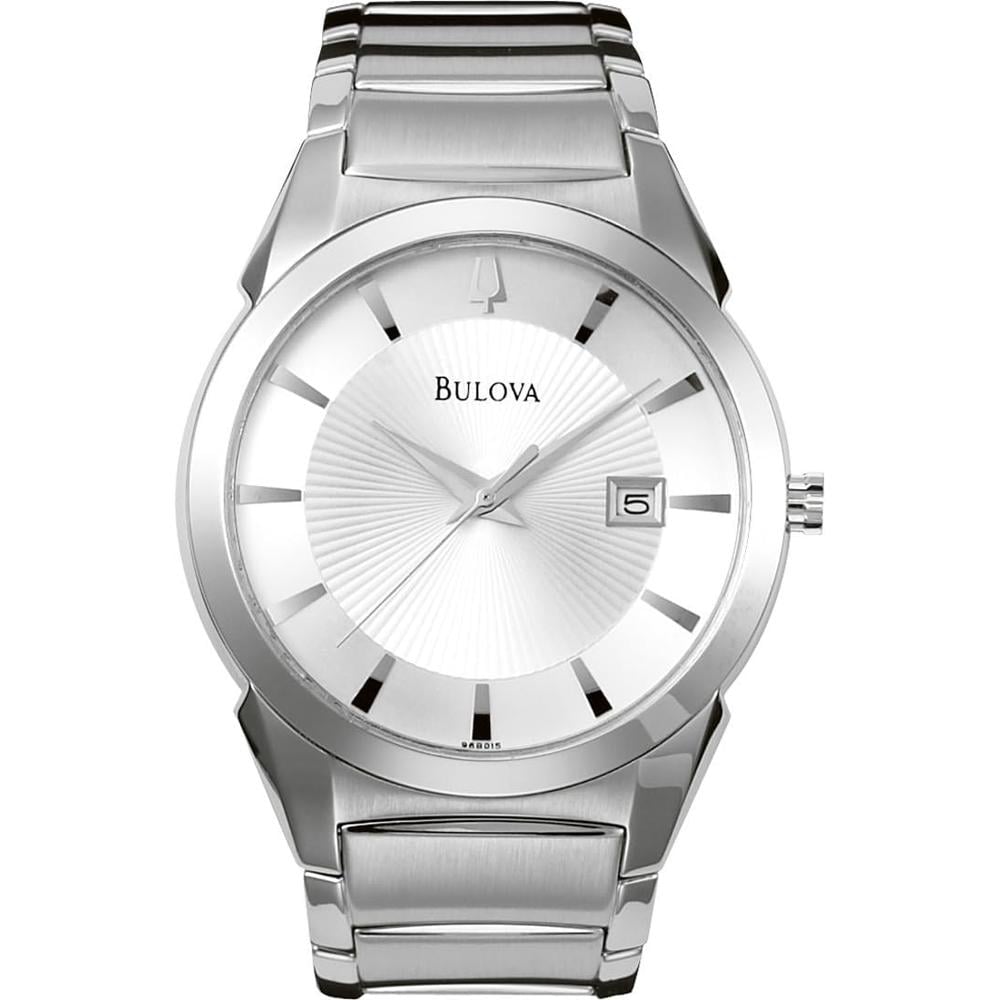 BULOVA - RELOJ 96B015 PARA HOMBRE, CUARZO, CALENDARIO, 3 MANECILLAS, ESFERA TEXTURIZADA | PLATEADO - 1