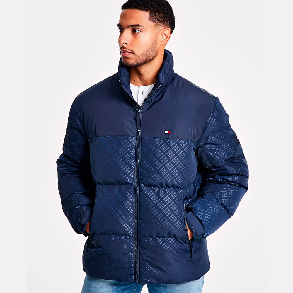TOMMY HILFIGER MIXED-MEDIA PUFFER CASACA HOMBRE - 1