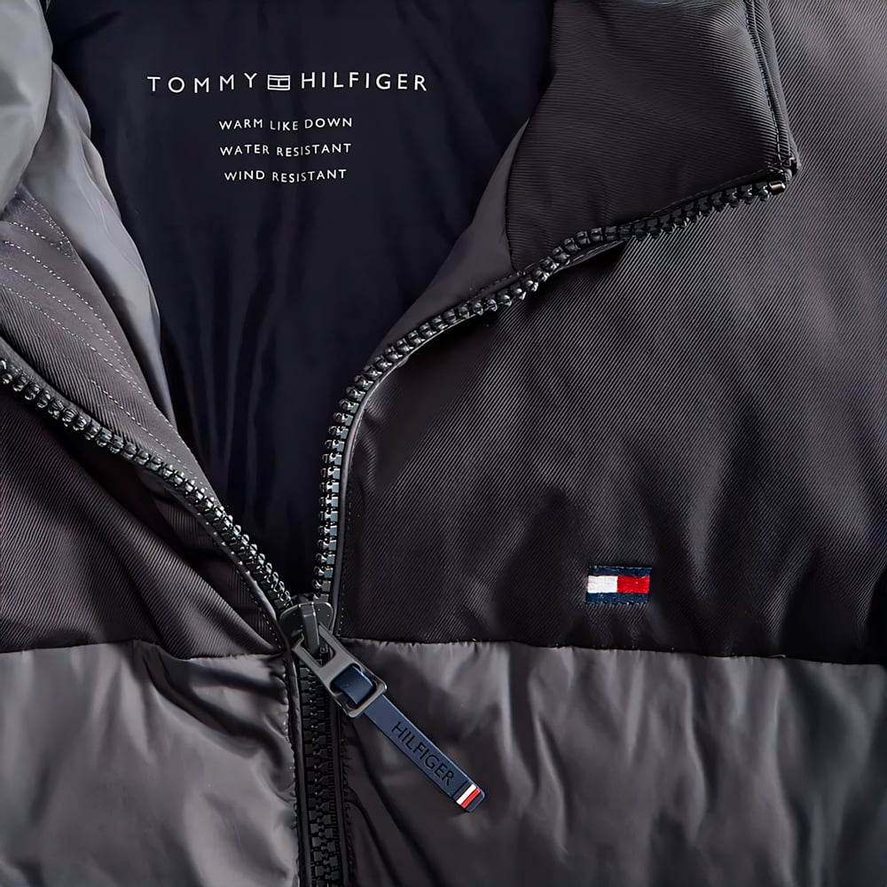 TOMMY HILFIGER MIXED-MEDIA PUFFER CASACA HOMBRE - 4