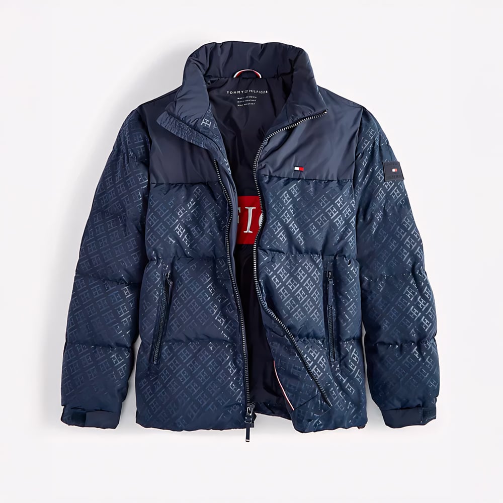 TOMMY HILFIGER MIXED-MEDIA PUFFER CASACA HOMBRE - 4