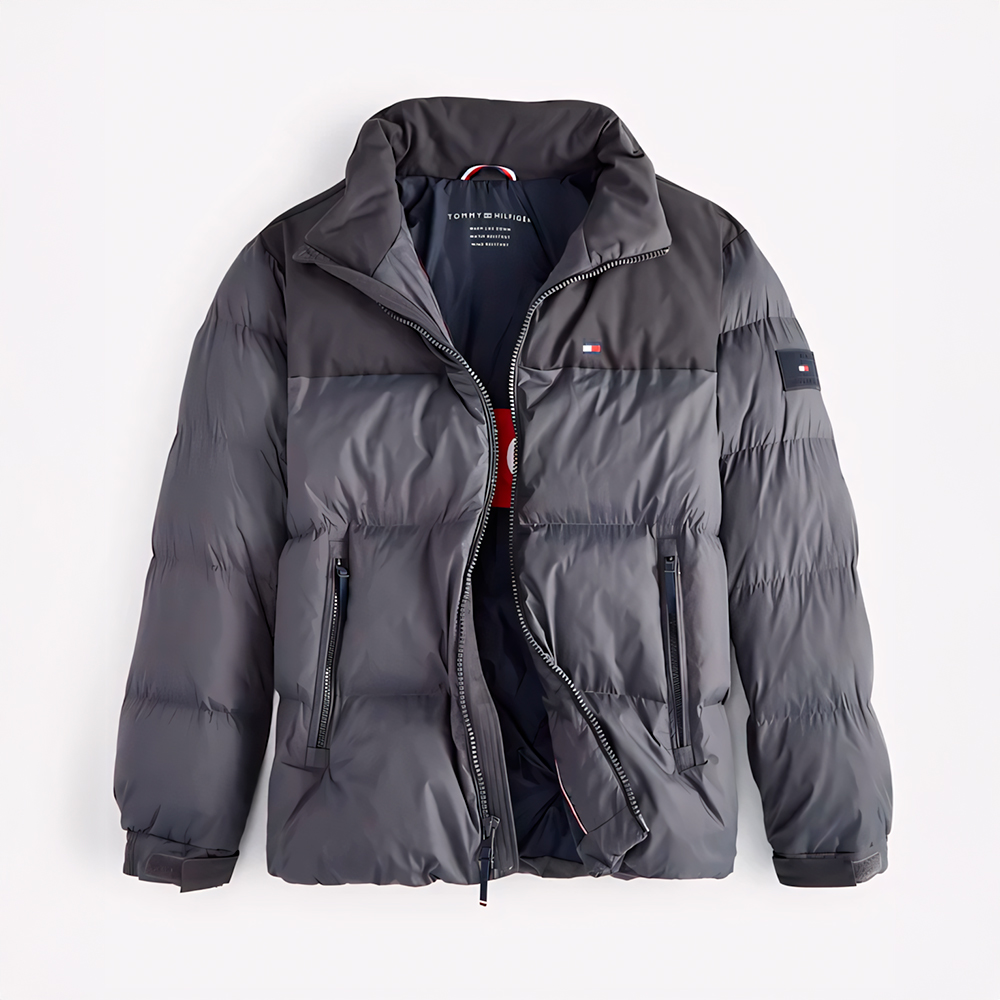TOMMY HILFIGER MIXED-MEDIA PUFFER CASACA HOMBRE - 4