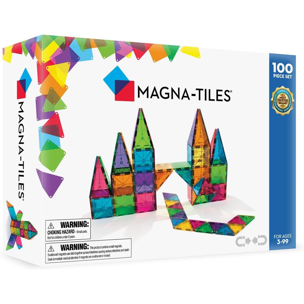 MAGNA-TILES - CLÁSICO 100-PIEZAS SET DE CONSTRUCCIÓN MAGNÉTICO - 1