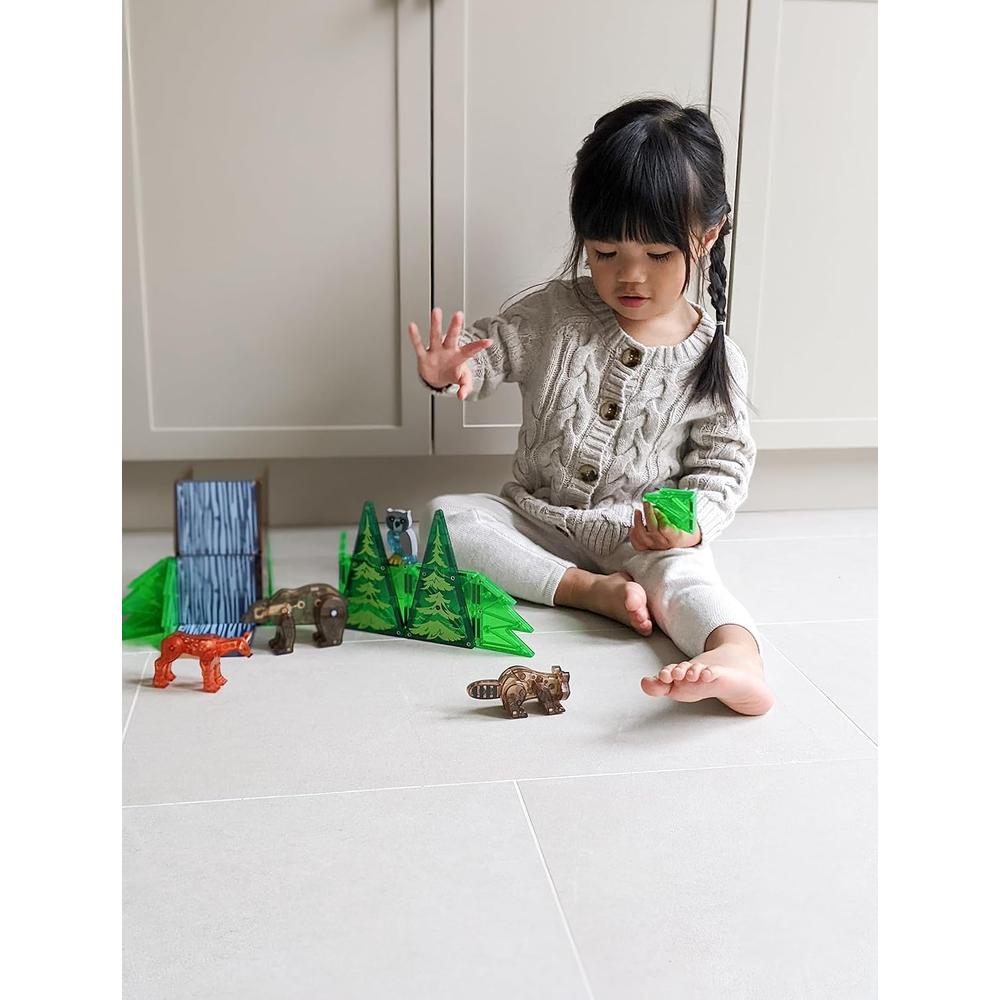MAGNA-TILES - FOREST ANIMALES 25-PIEZAS SET DE CONSTRUCCIÓN MAGNÉTICO - 3