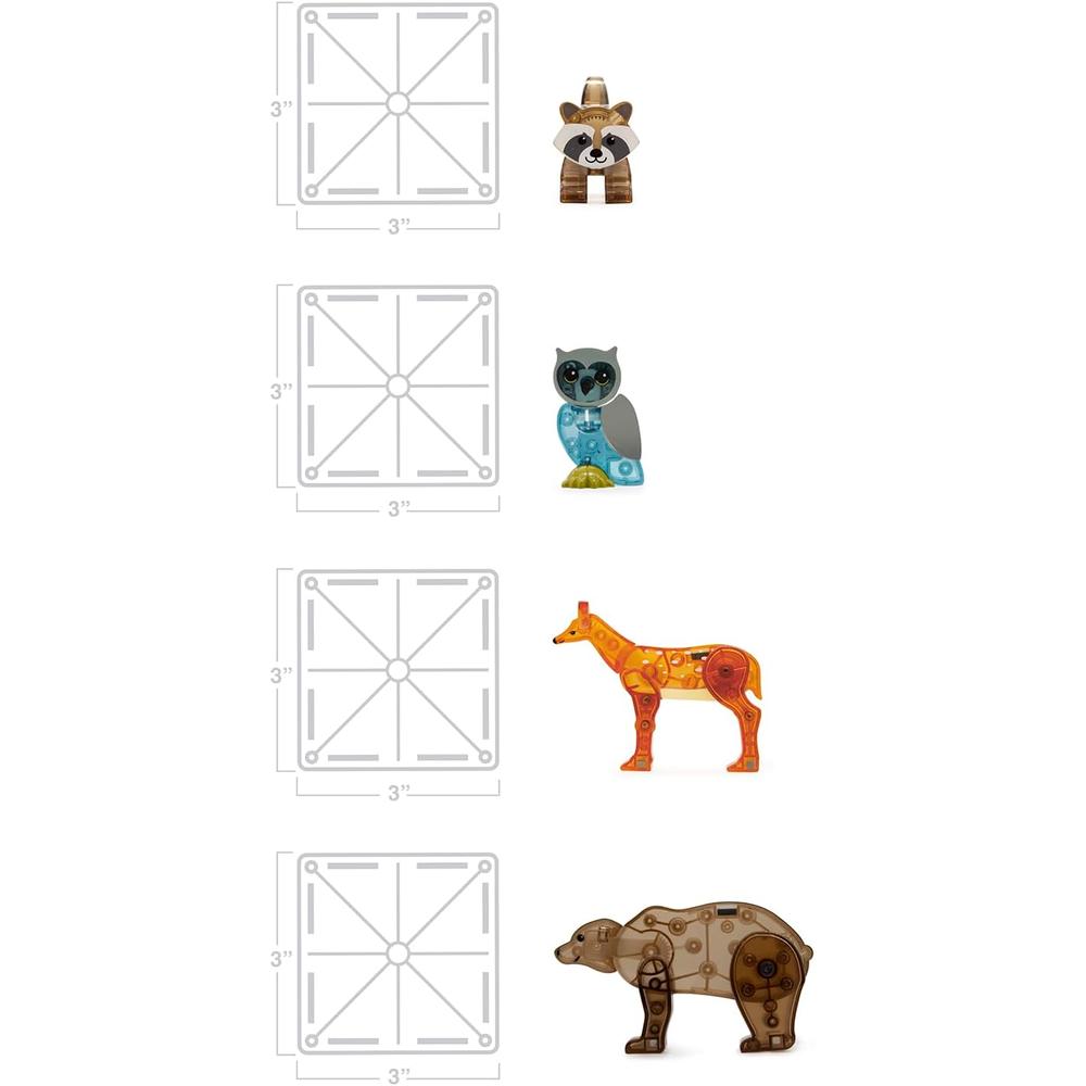 MAGNA-TILES - FOREST ANIMALES 25-PIEZAS SET DE CONSTRUCCIÓN MAGNÉTICO - 5