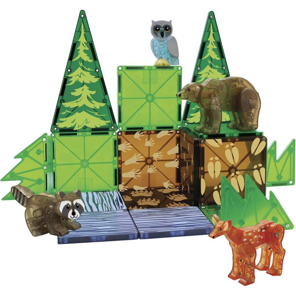 MAGNA-TILES - FOREST ANIMALES 25-PIEZAS SET DE CONSTRUCCIÓN MAGNÉTICO - 6