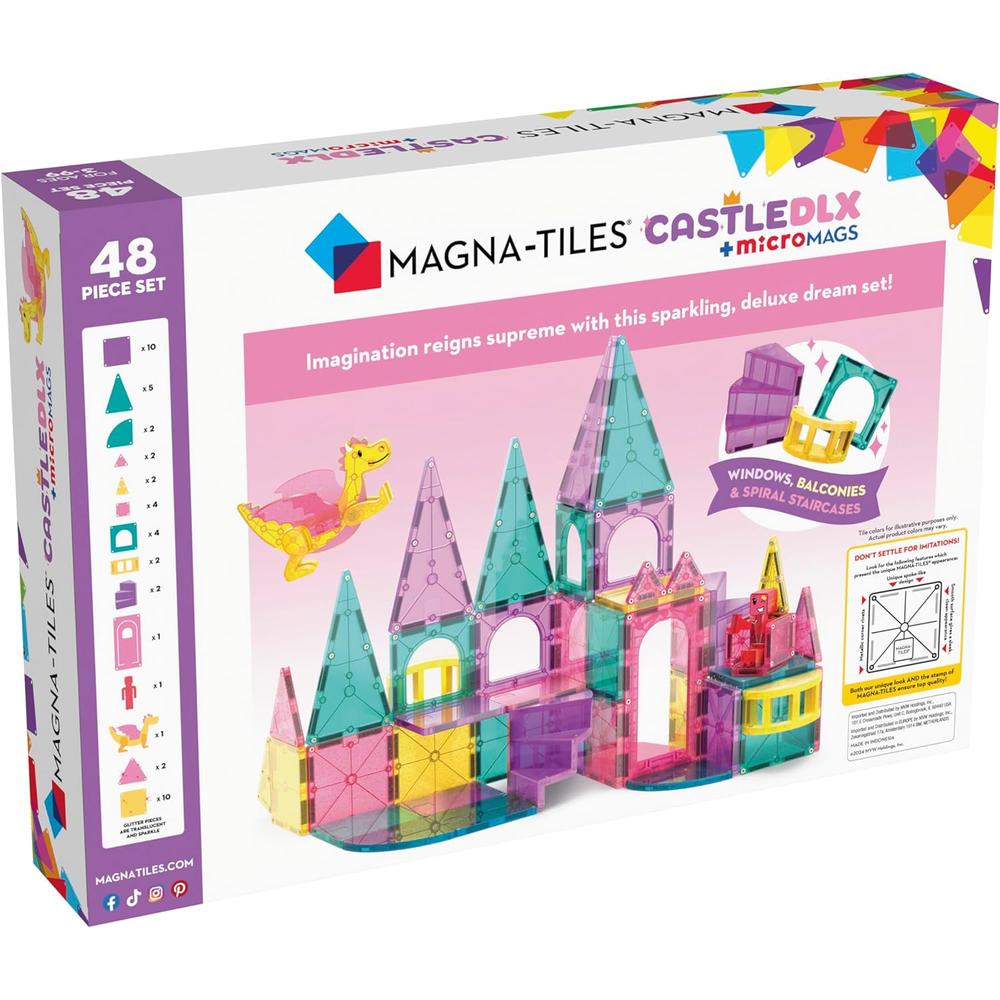 MAGNA-TILES - CASTILLO DLX 48-PIEZAS SET DE CONSTRUCCIÓN MAGNÉTICO - 2