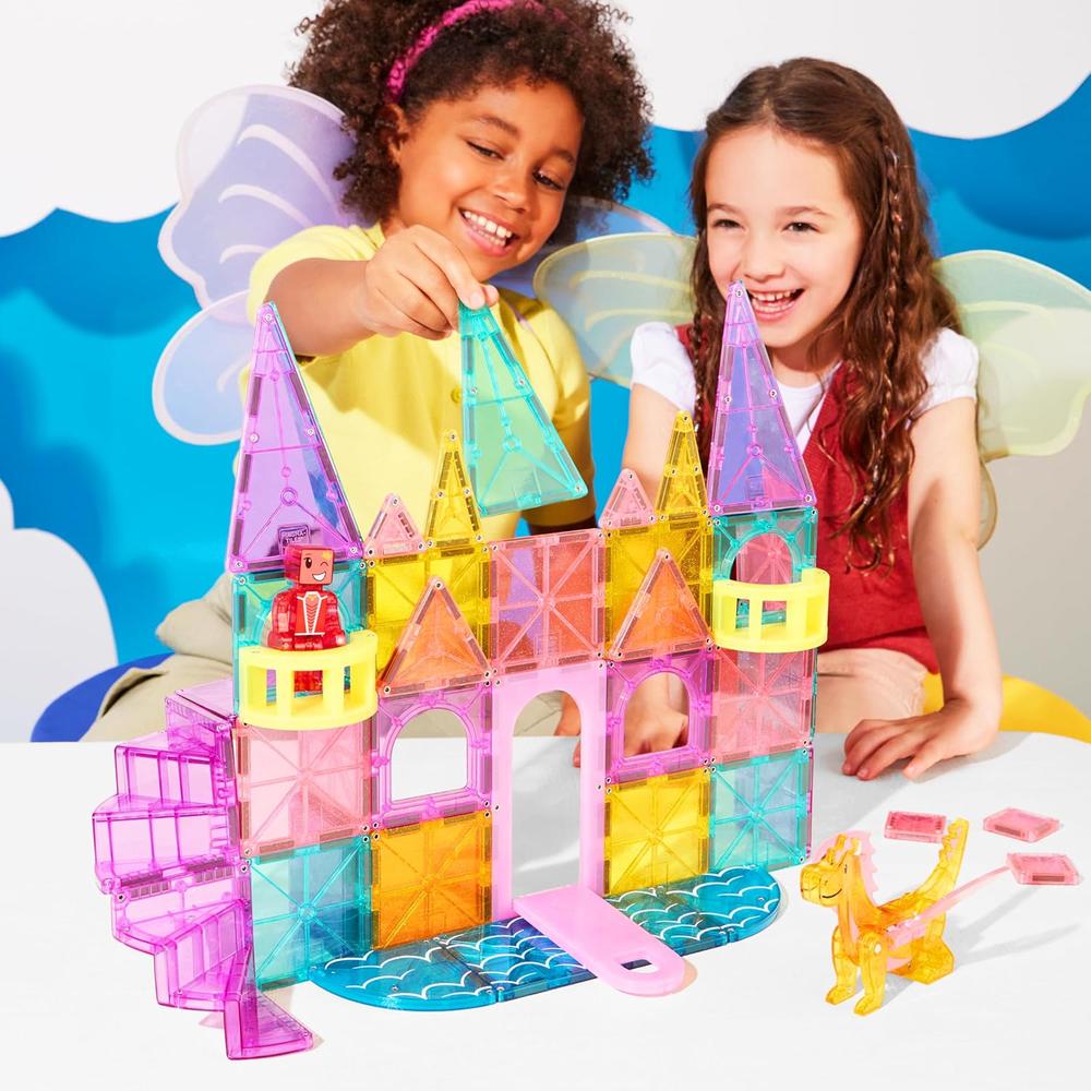 MAGNA-TILES - CASTILLO DLX 48-PIEZAS SET DE CONSTRUCCIÓN MAGNÉTICO - 3