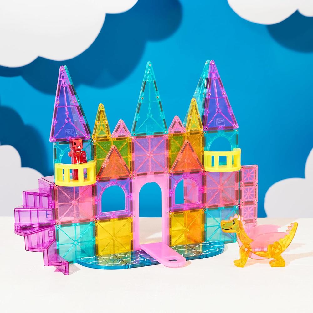 MAGNA-TILES - CASTILLO DLX 48-PIEZAS SET DE CONSTRUCCIÓN MAGNÉTICO - 4