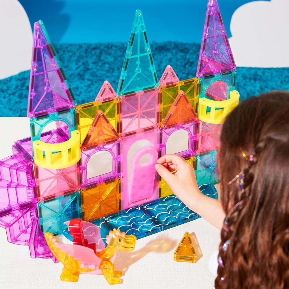 MAGNA-TILES - CASTILLO DLX 48-PIEZAS SET DE CONSTRUCCIÓN MAGNÉTICO - 6