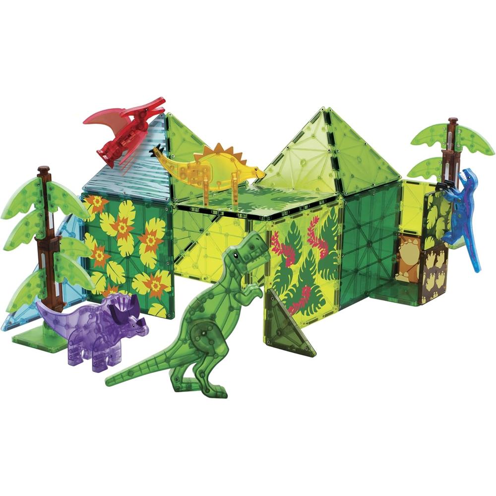 MAGNA-TILES - MUNDO DINOSAURIO XL 50-PIEZAS SET DE CONSTRUCCIÓN MAGNÉTICO - 6