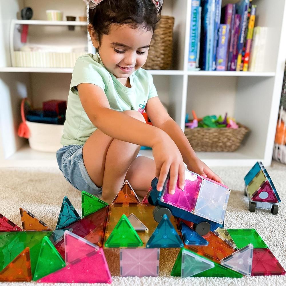 MAGNA-TILES - GRAND PRIX 50-PIEZAS SET DE CONSTRUCCIÓN MAGNÉTICO | ESMERILADO - 3