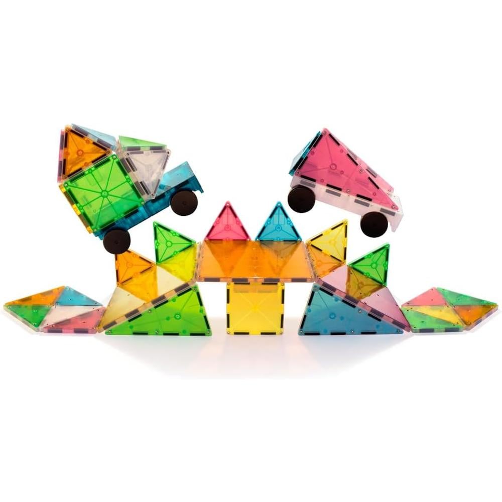 MAGNA-TILES - GRAND PRIX 50-PIEZAS SET DE CONSTRUCCIÓN MAGNÉTICO | ESMERILADO - 4