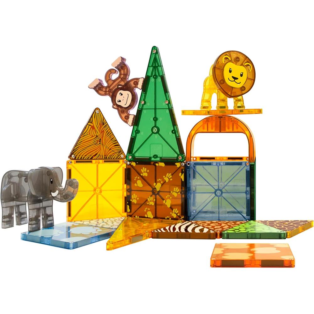 MAGNA-TILES - SAFARI ANIMALES 25-PIEZAS SET DE CONSTRUCCIÓN MAGNÉTICO - 5