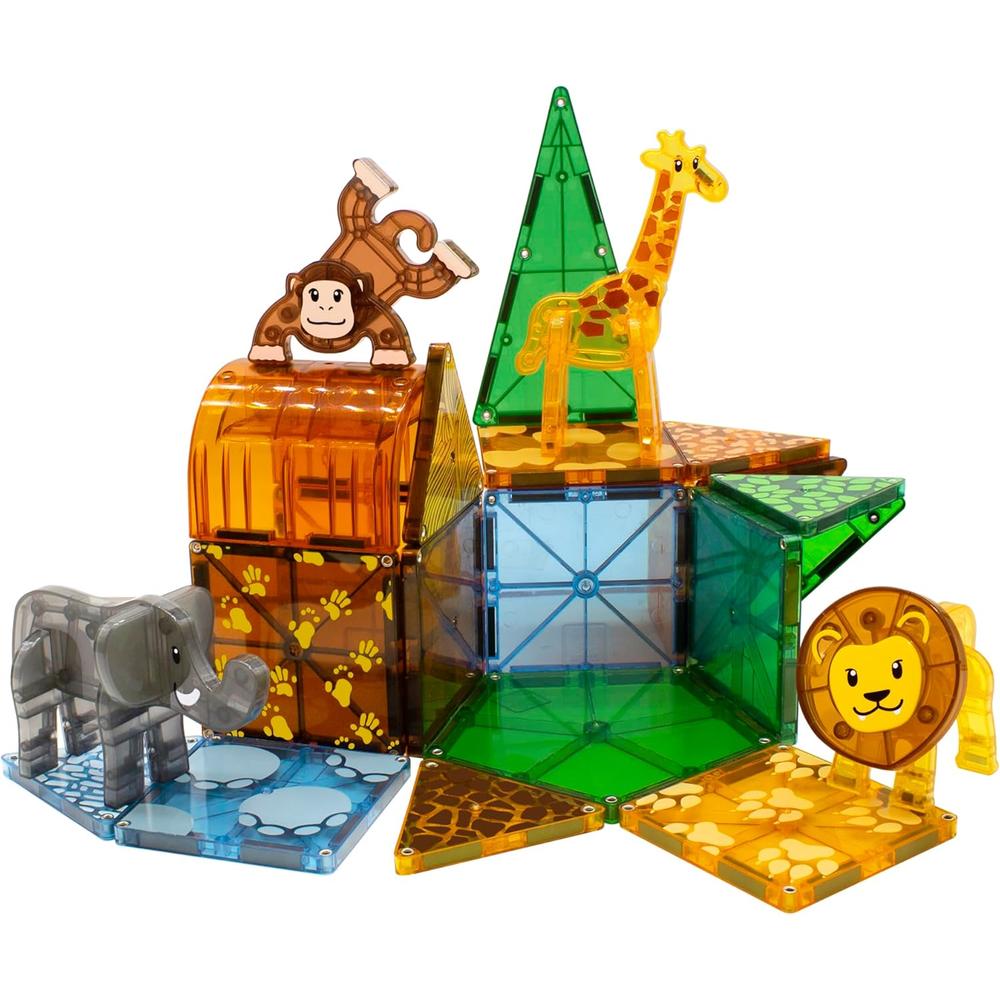 MAGNA-TILES - SAFARI ANIMALES 25-PIEZAS SET DE CONSTRUCCIÓN MAGNÉTICO - 6