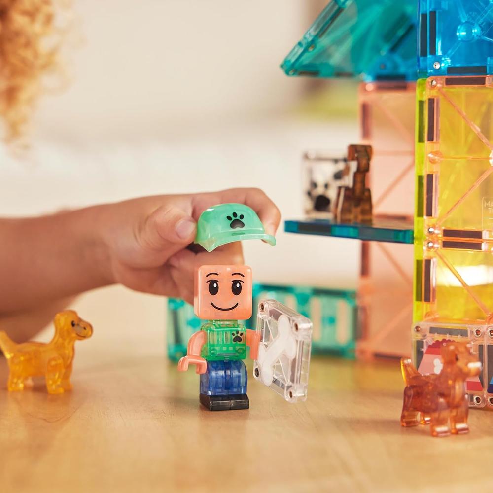 MAGNA-TILES - PUPPY PARK 27-PIEZAS SET DE CONSTRUCCIÓN MAGNÉTICO - 5