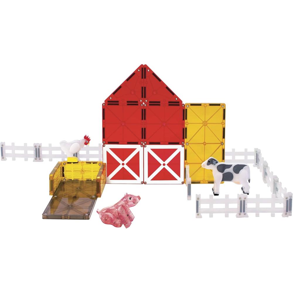 MAGNA-TILES - GRANJA ANIMALES 25-PIEZAS SET DE CONSTRUCCIÓN MAGNÉTICO - 6