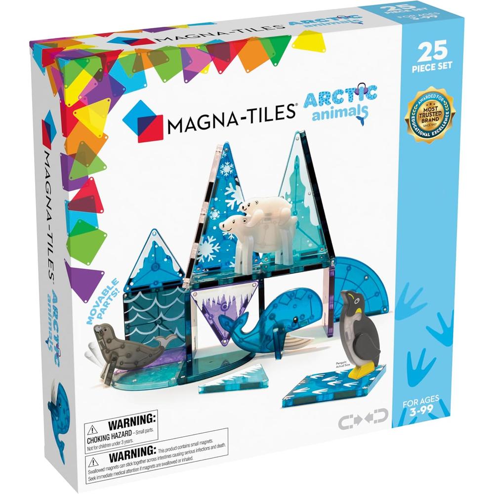 MAGNA-TILES - ARCTIC ANIMALES 25-PIEZAS SET DE CONSTRUCCIÓN MAGNÉTICO - 1