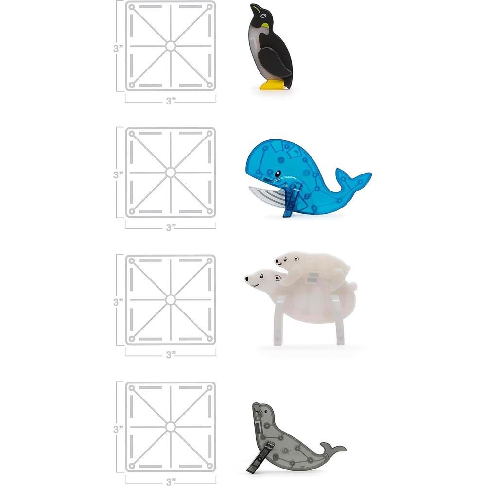 MAGNA-TILES - ARCTIC ANIMALES 25-PIEZAS SET DE CONSTRUCCIÓN MAGNÉTICO - 4