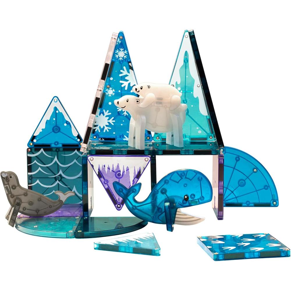 MAGNA-TILES - ARCTIC ANIMALES 25-PIEZAS SET DE CONSTRUCCIÓN MAGNÉTICO - 5