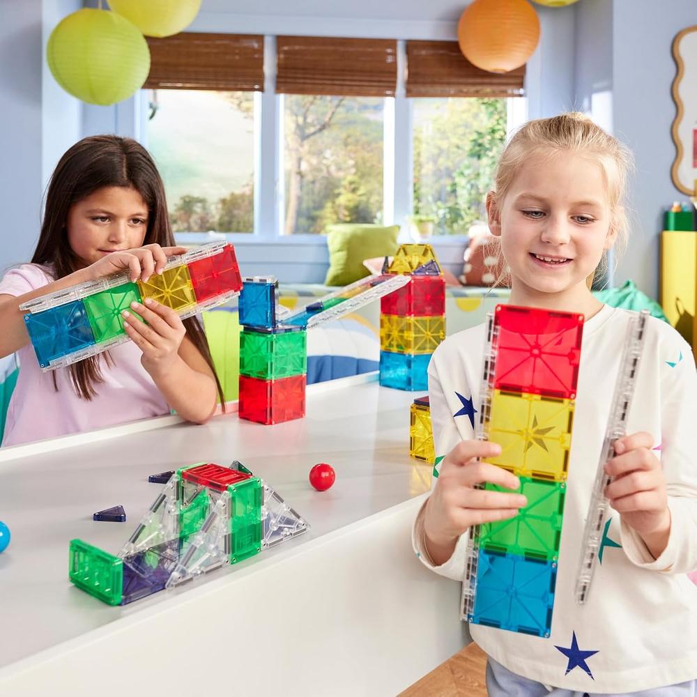 MAGNA-TILES - RAIL RACERS DELUXE 90-PIEZAS SET DE CONSTRUCCIÓN MAGNÉTICO - 3