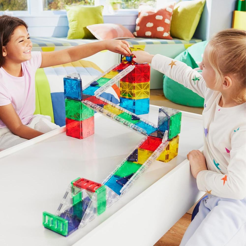 MAGNA-TILES - RAIL RACERS DELUXE 90-PIEZAS SET DE CONSTRUCCIÓN MAGNÉTICO - 4