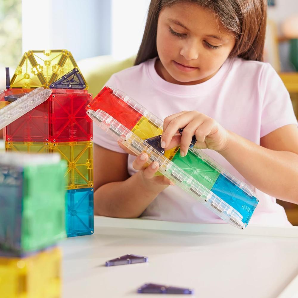 MAGNA-TILES - RAIL RACERS DELUXE 90-PIEZAS SET DE CONSTRUCCIÓN MAGNÉTICO - 5
