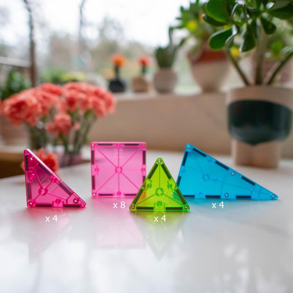 MAGNA-TILES - 20-PIEZAS SET DE CONSTRUCCIÓN MAGNÉTICO | FLORAL - 3