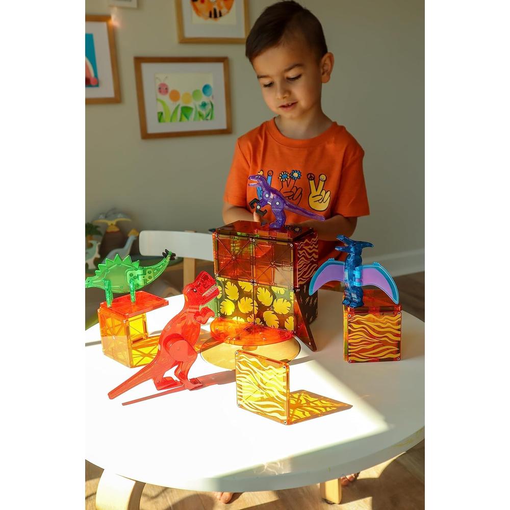MAGNA-TILES - MUNDO DINOSAURIO 40-PIEZAS SET DE CONSTRUCCIÓN MAGNÉTICO - 2