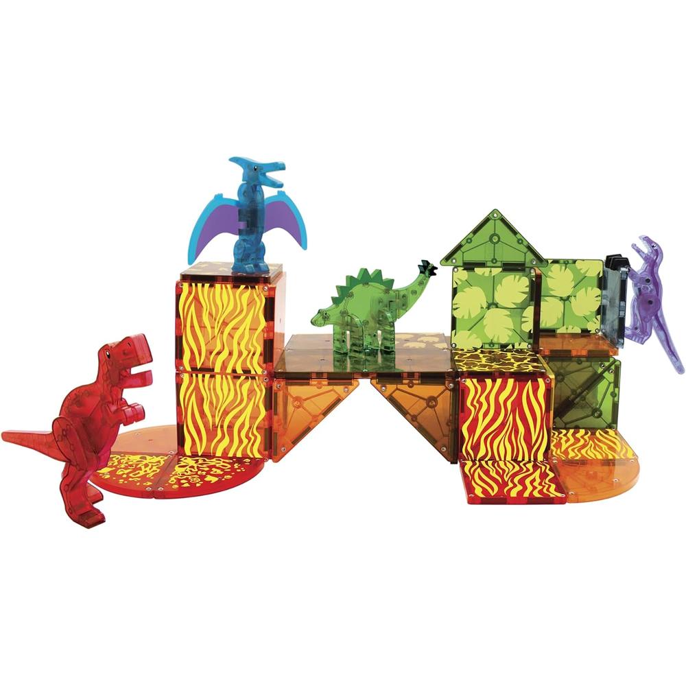 MAGNA-TILES - MUNDO DINOSAURIO 40-PIEZAS SET DE CONSTRUCCIÓN MAGNÉTICO - 5