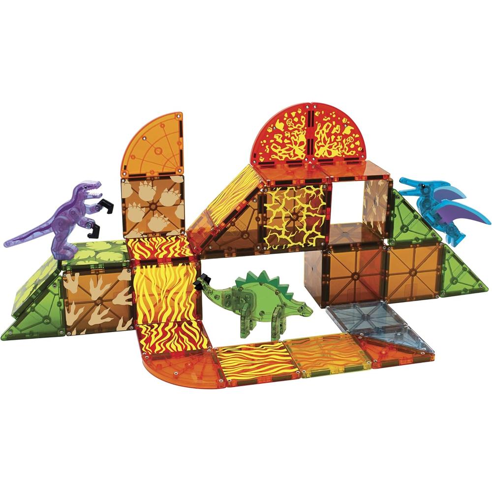 MAGNA-TILES - MUNDO DINOSAURIO 40-PIEZAS SET DE CONSTRUCCIÓN MAGNÉTICO - 6