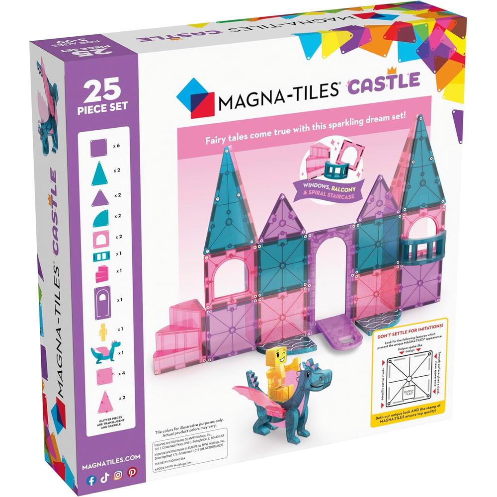 MAGNA-TILES - CASTILLO 25-PIEZAS SET DE CONSTRUCCIÓN MAGNÉTICO - 2