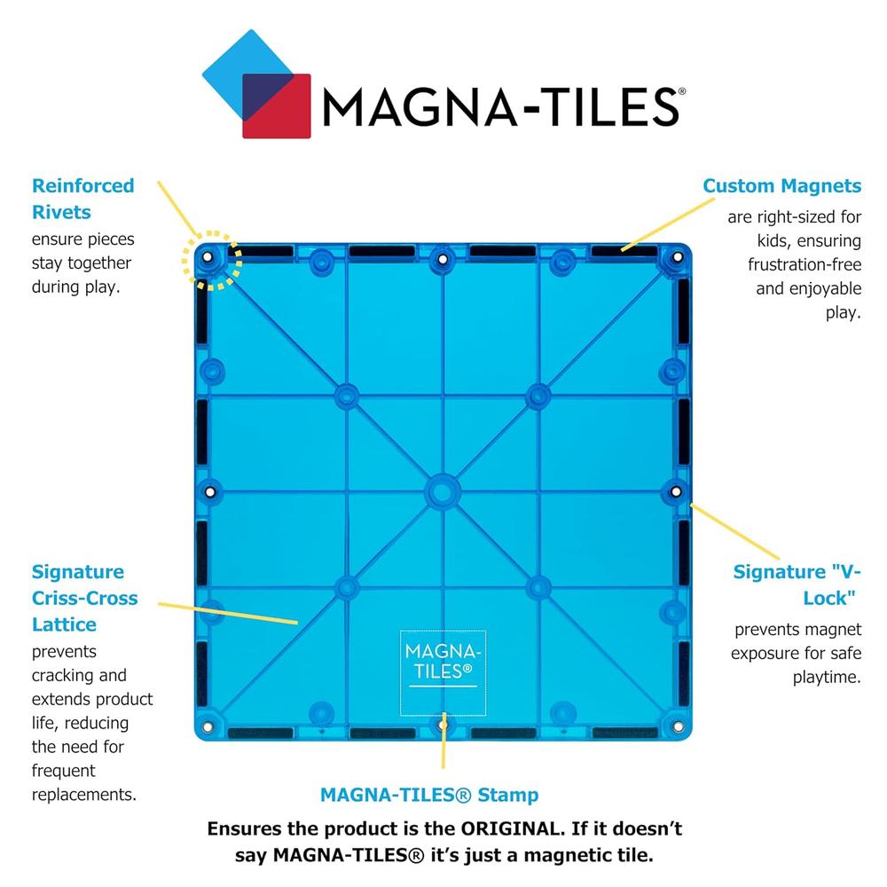 MAGNA-TILES - CLÁSICO 32-PIEZAS SET DE CONSTRUCCIÓN MAGNÉTICO - 3