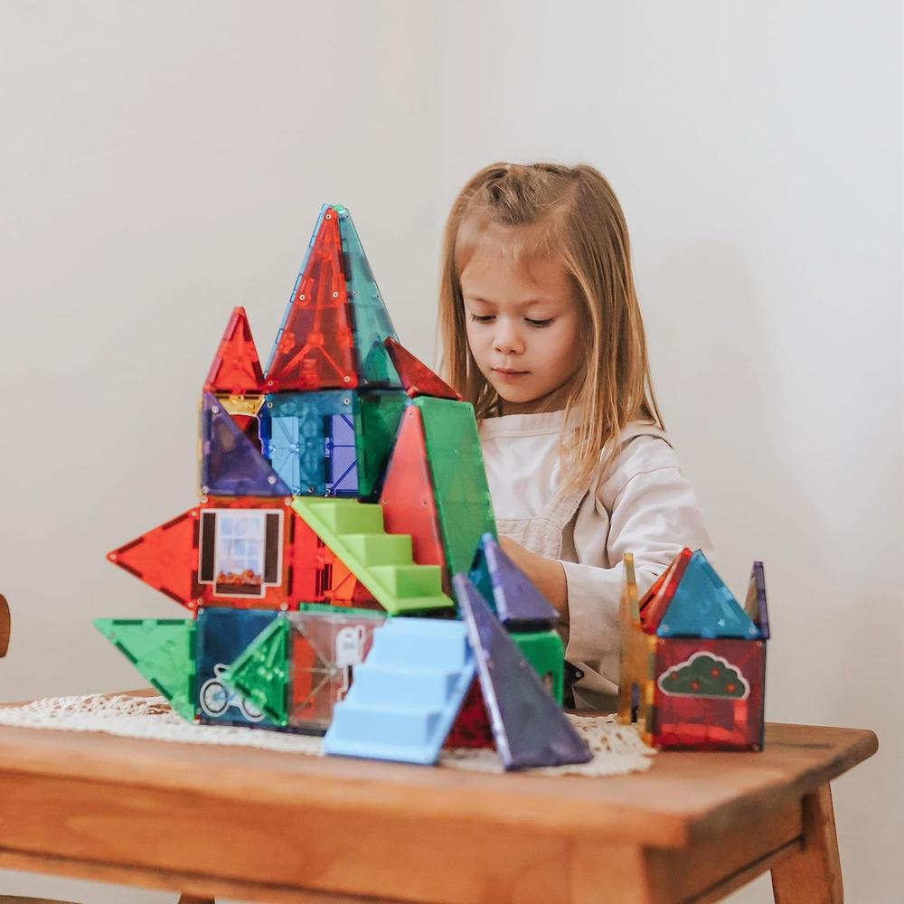MAGNA-TILES - CASA 28-PIEZAS SET DE CONSTRUCCIÓN MAGNÉTICO - 3
