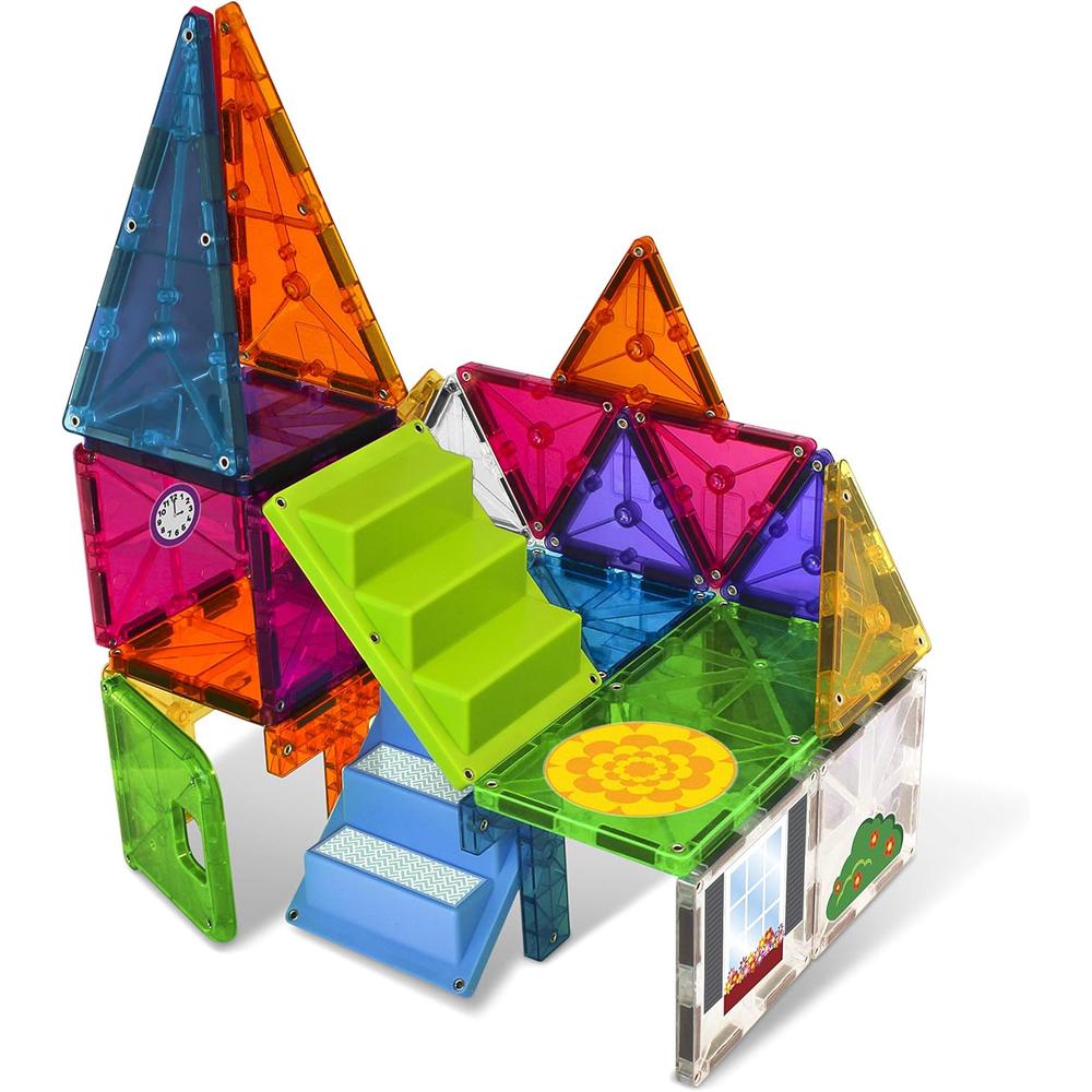 MAGNA-TILES - CASA 28-PIEZAS SET DE CONSTRUCCIÓN MAGNÉTICO - 5