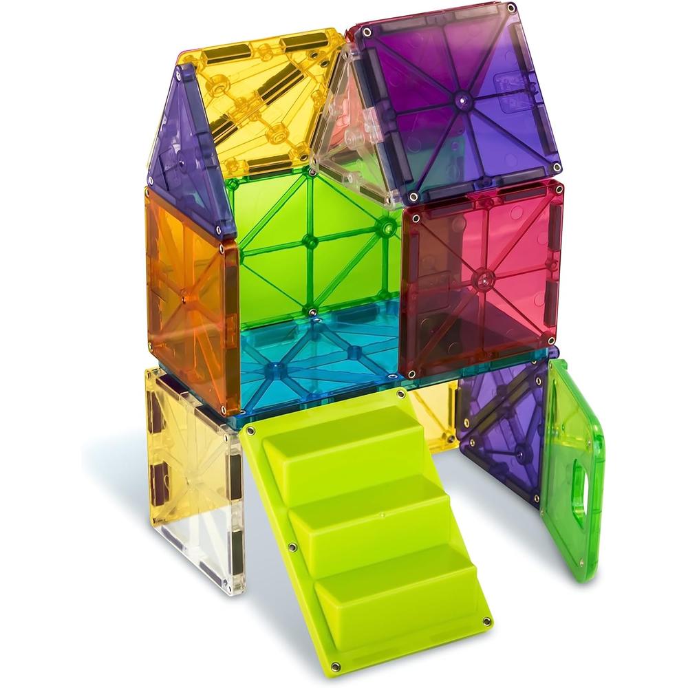 MAGNA-TILES - CASA 28-PIEZAS SET DE CONSTRUCCIÓN MAGNÉTICO - 6